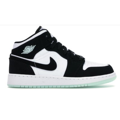 OG Jordan 1 Mid White Black Teal Tint (GS)