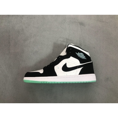 OG Jordan 1 Mid White Black Teal Tint (GS)