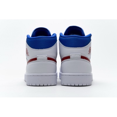 OG Jordan 1 Mid White Red Royal (W),BQ6472-164
