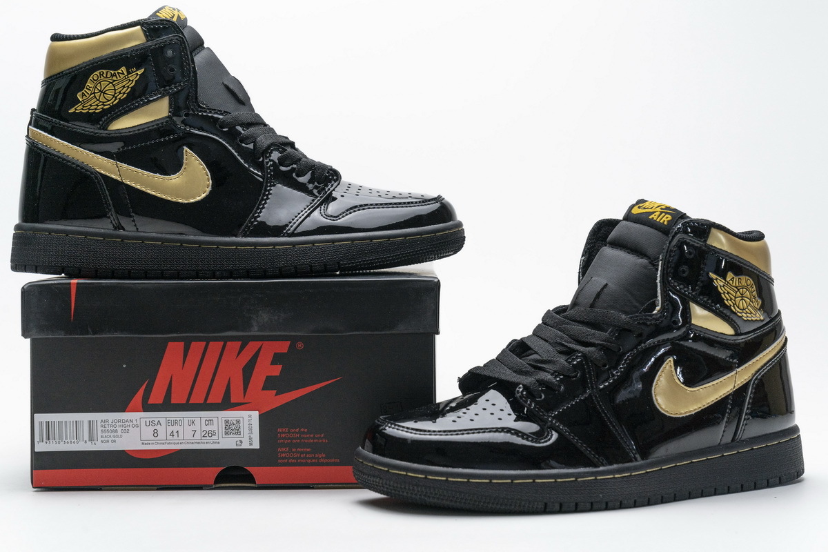 OG Jordan 1 Retro High Black Metallic Gold (2020),555088-032