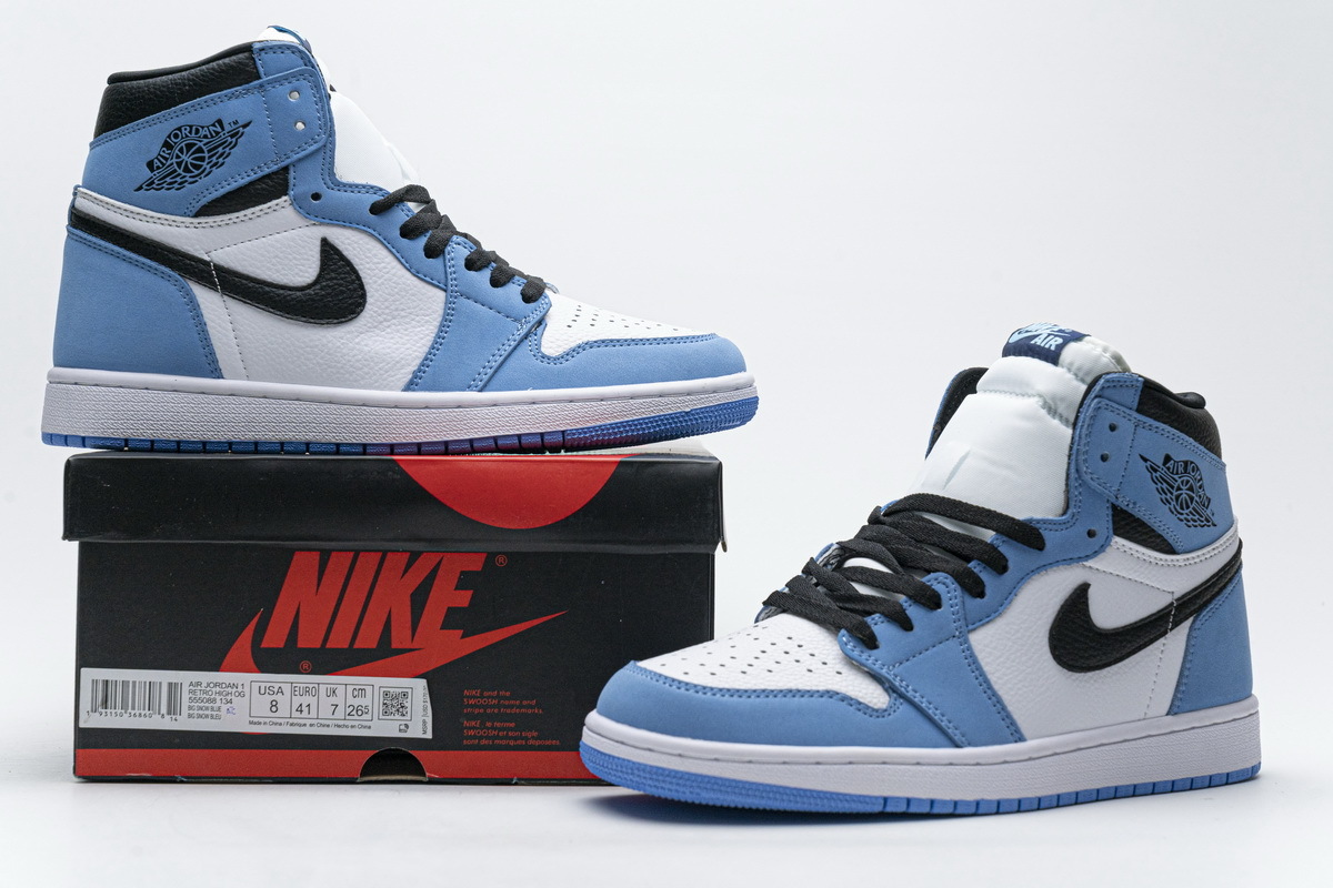 OG Jordan 1 Retro High White University Blue Black