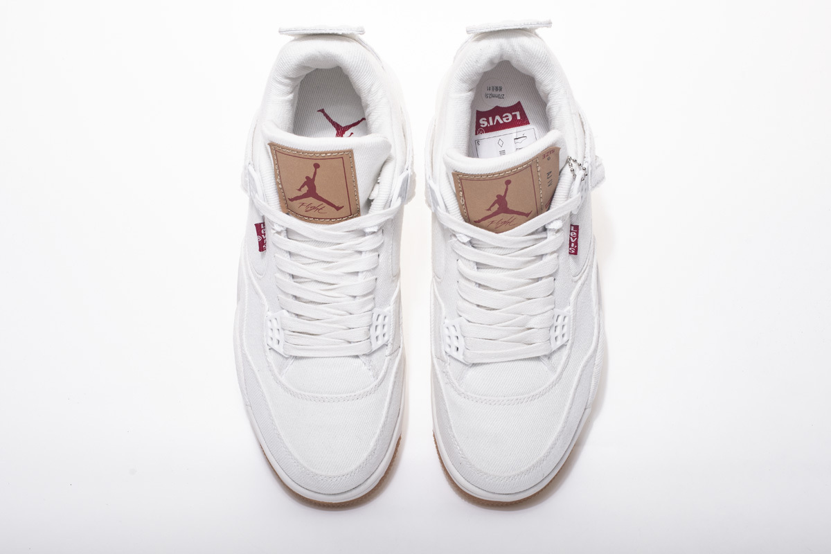 OG Jordan 4 Retro Levi's White (Levi's Tag)，AO2571-100