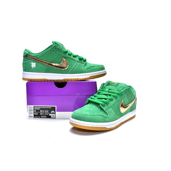 OG SB Dunk Low Pro St. Patrick&#39;s Day (2022)，BQ6817-303