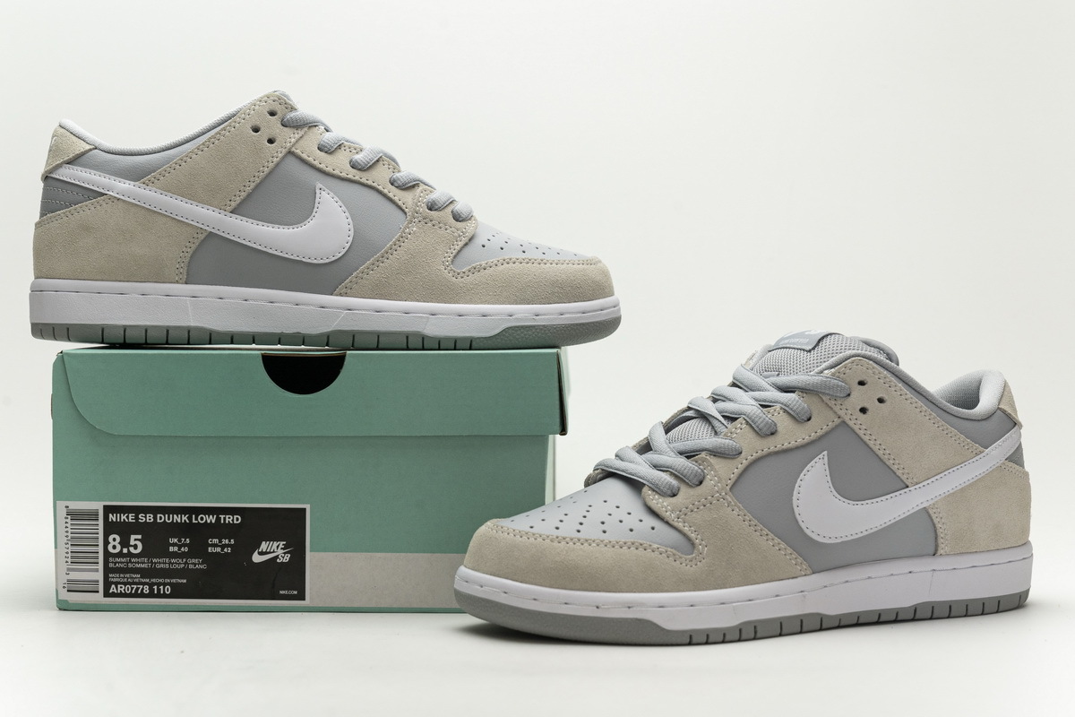 OG SB Dunk Low Summit White Wolf Grey,AR0778-110