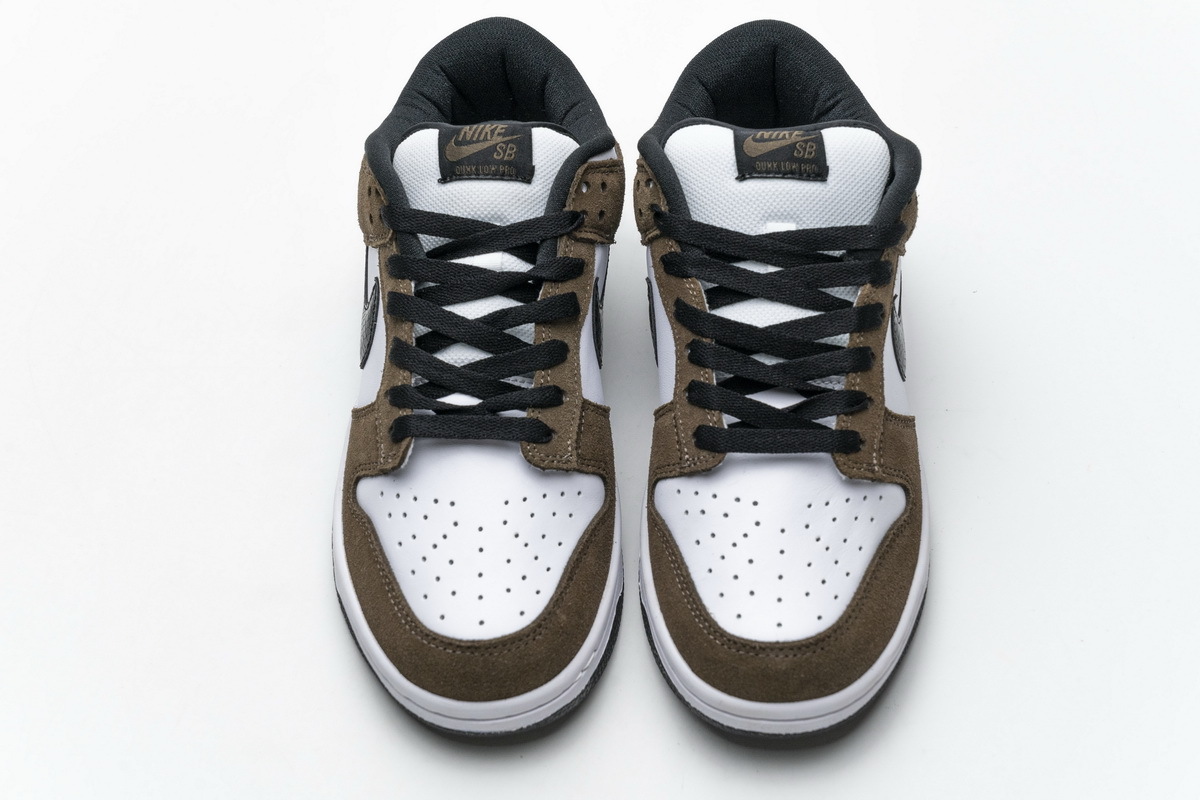 OG SB Dunk Low White Black Trail End Brown
