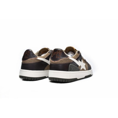 PKGoden A Bathing Ape Bape SK8 Sta Brown Ivory