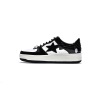 PKGoden A Bathing Ape Bape Sk8 Sta Low White Black，1G70-109-0001