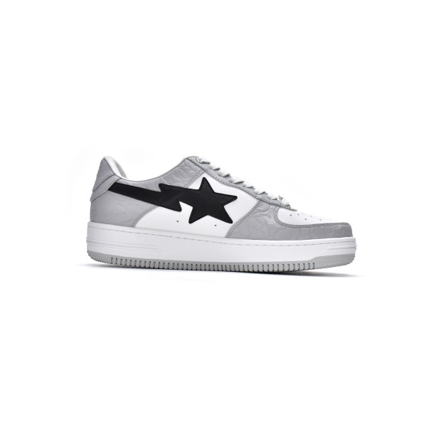 PKGoden A Bathing Ape Bape Sta Low White Grey Black,1G70-109-0004