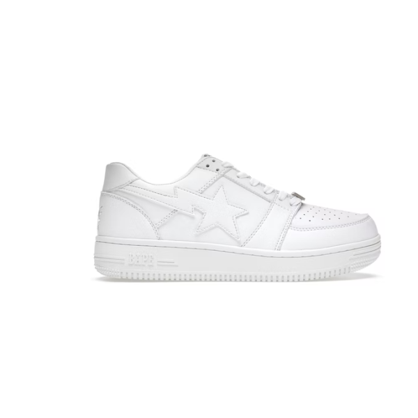 PKGoden A Bathing Ape Bape Sta Low White Leather (2020), 1G80191007 WHT