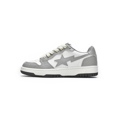 PKGoden A Bathing Ape Court Sta Light Grey Cream