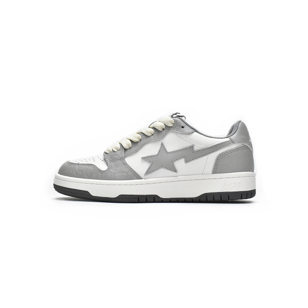PKGoden A Bathing Ape Court Sta Light Grey Cream