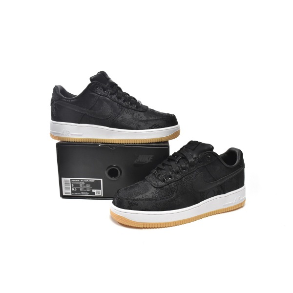 PKGoden Air Force 1 Low Fragment Design x CLOT Black Silk,CZ3986-001