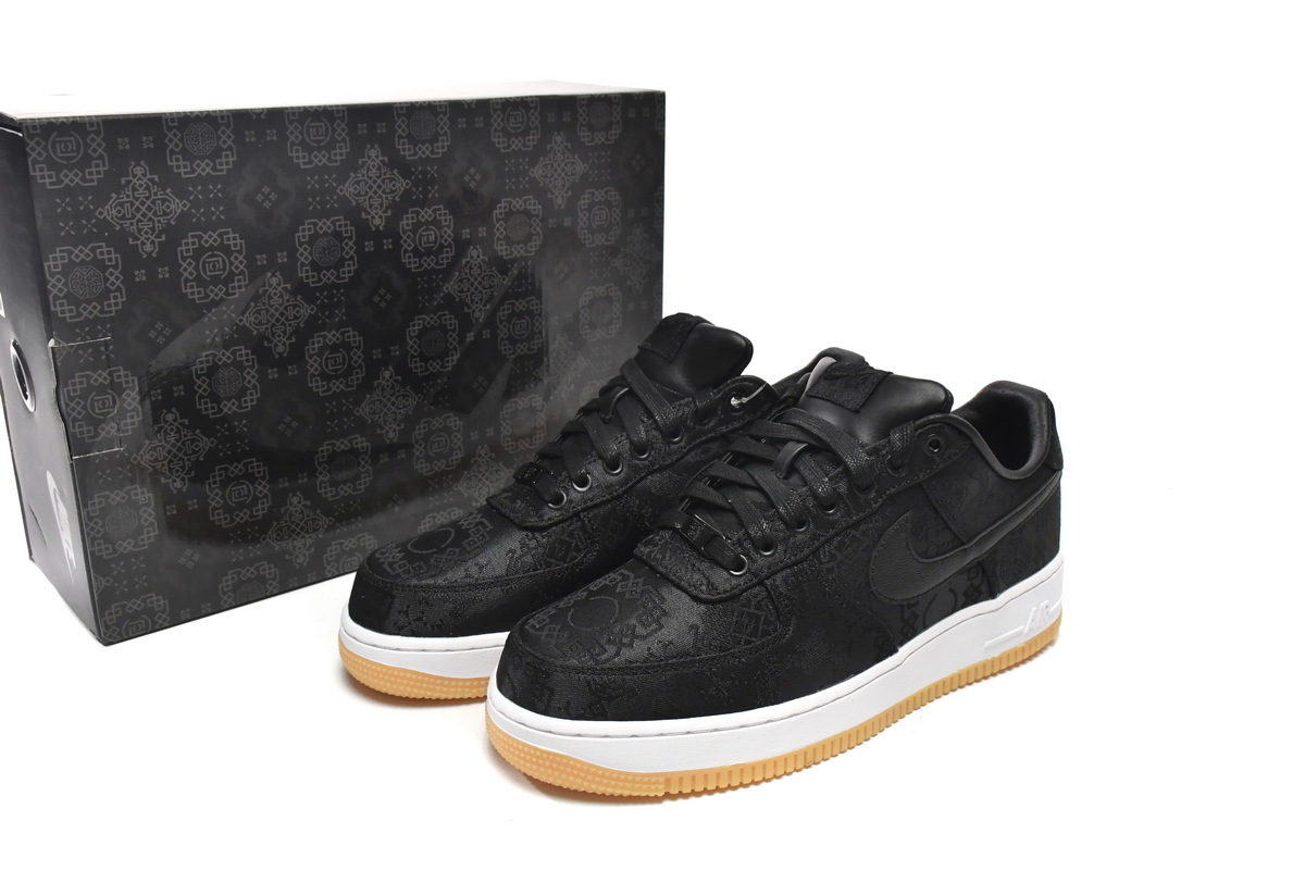 PKGoden Air Force 1 Low Fragment Design x CLOT Black Silk,CZ3986-001