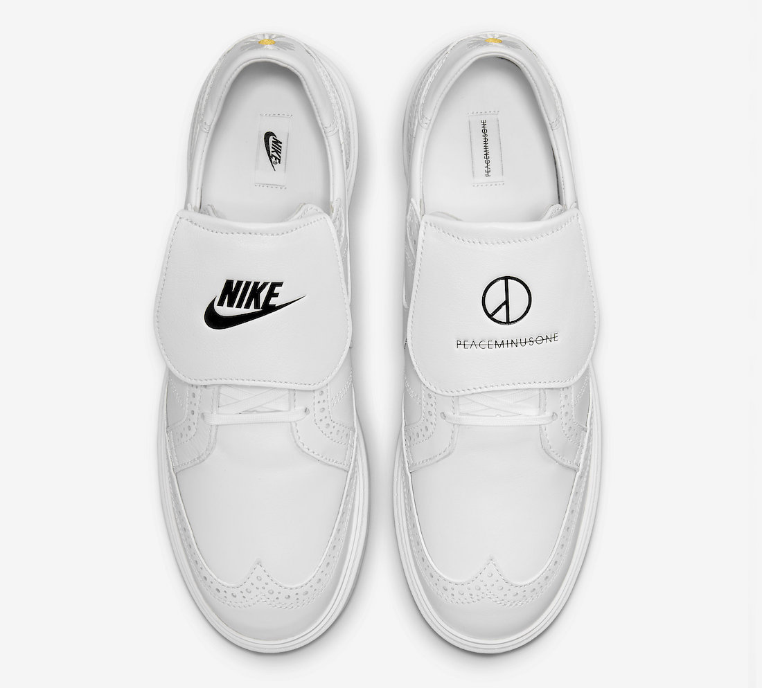 PKGoden Air Force 1 PeaceMinusone x Kwondo 1 White,DH2482-100