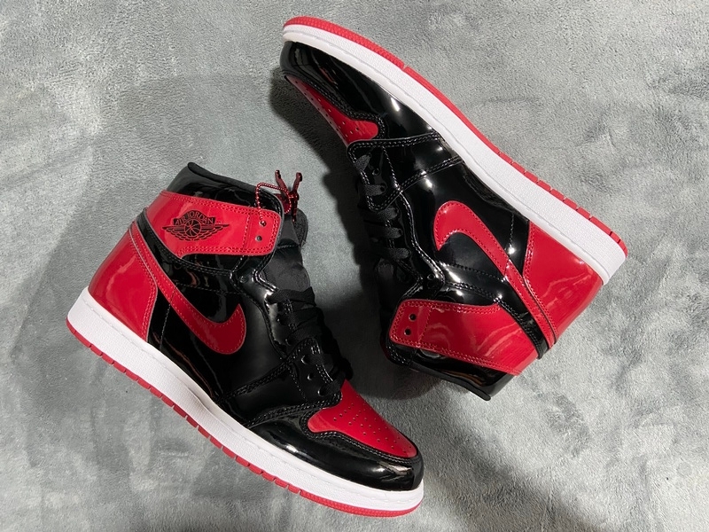 PKGoden Air Jordan 1 High OG Bred Patent,555088-063