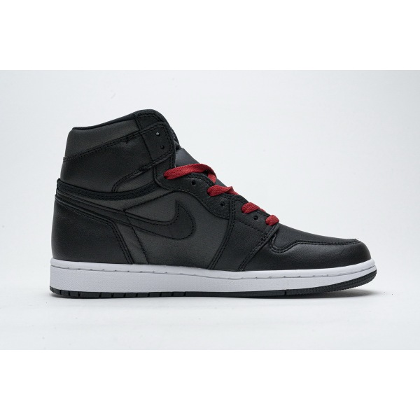 PKGoden Air Jordan 1 Retro High Black Satin Gym Red,555088-060