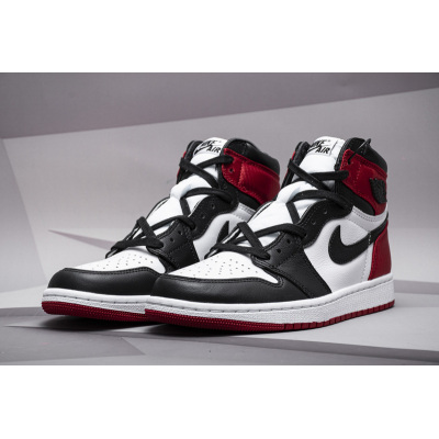 PKGoden Air Jordan 1 Retro High Satin Black Toe (W),CD0461-016