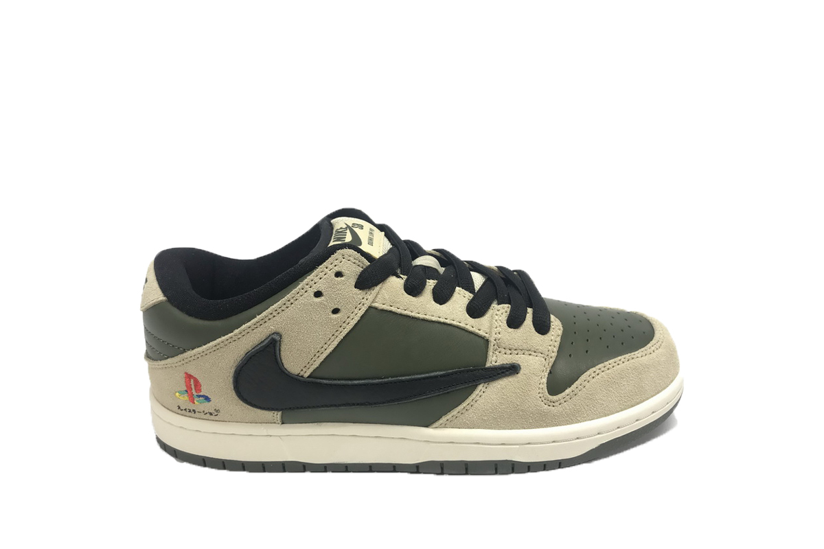 PKGoden Dunk Low SP Travis Scott PlayStation Beige Green,CU1726-100