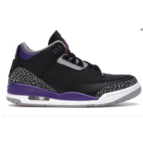 PKGoden Jordan 3 Retro Black Court Purple，CT8532-050