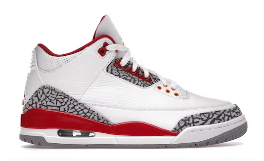 PKGoden Jordan 3 Retro Cardinal Red，CT8532-126