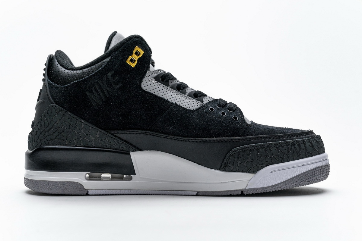 PKGoden Jordan 3 Retro Tinker Black Cement Gold