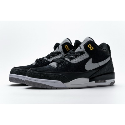 PKGoden Jordan 3 Retro Tinker Black Cement Gold