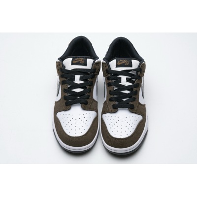 PKGoden SB Dunk Low White Black Trail End Brown,304292-102
