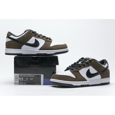 PKGoden SB Dunk Low White Black Trail End Brown,304292-102