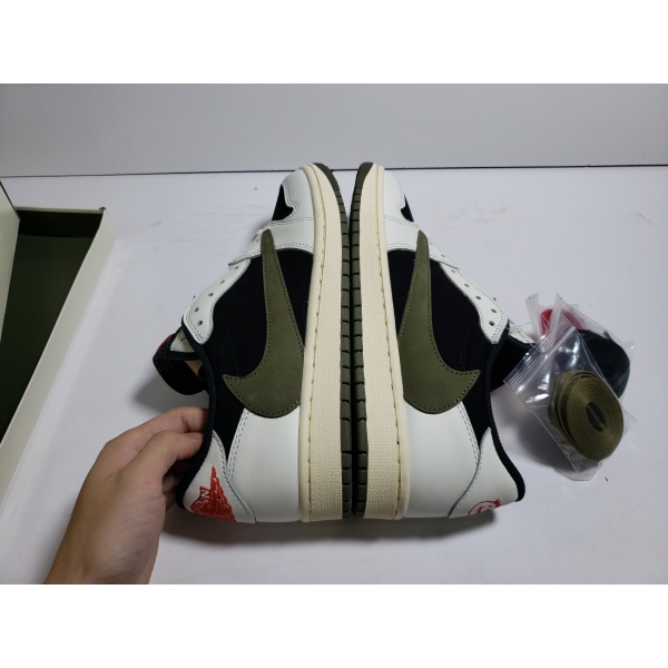 PKGoden Jordan 1 Retro Low OG SP Travis Scott women's Olive,DZ4137-106