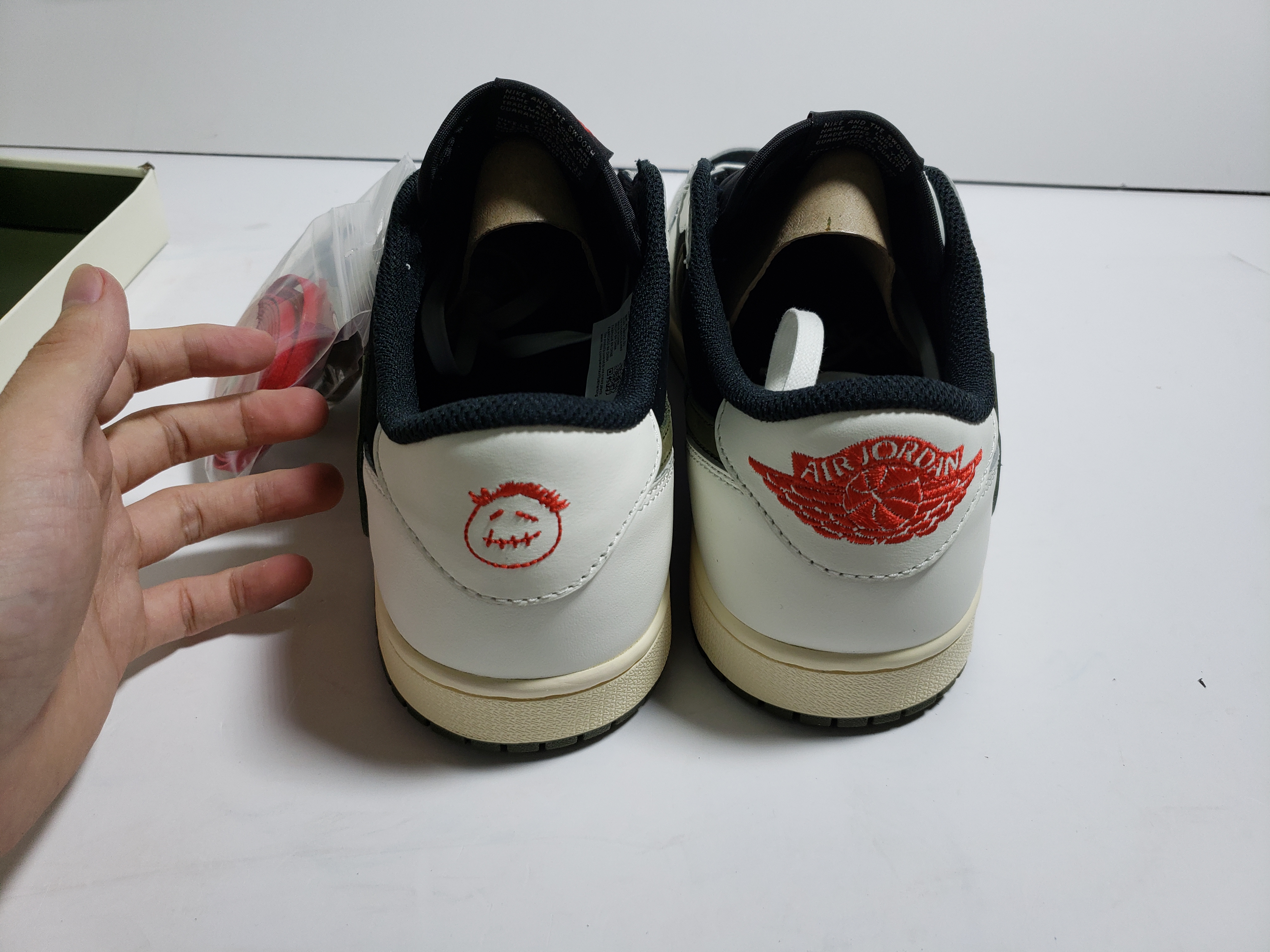 PKGoden Jordan 1 Retro Low OG SP Travis Scott women's Olive,DZ4137-106