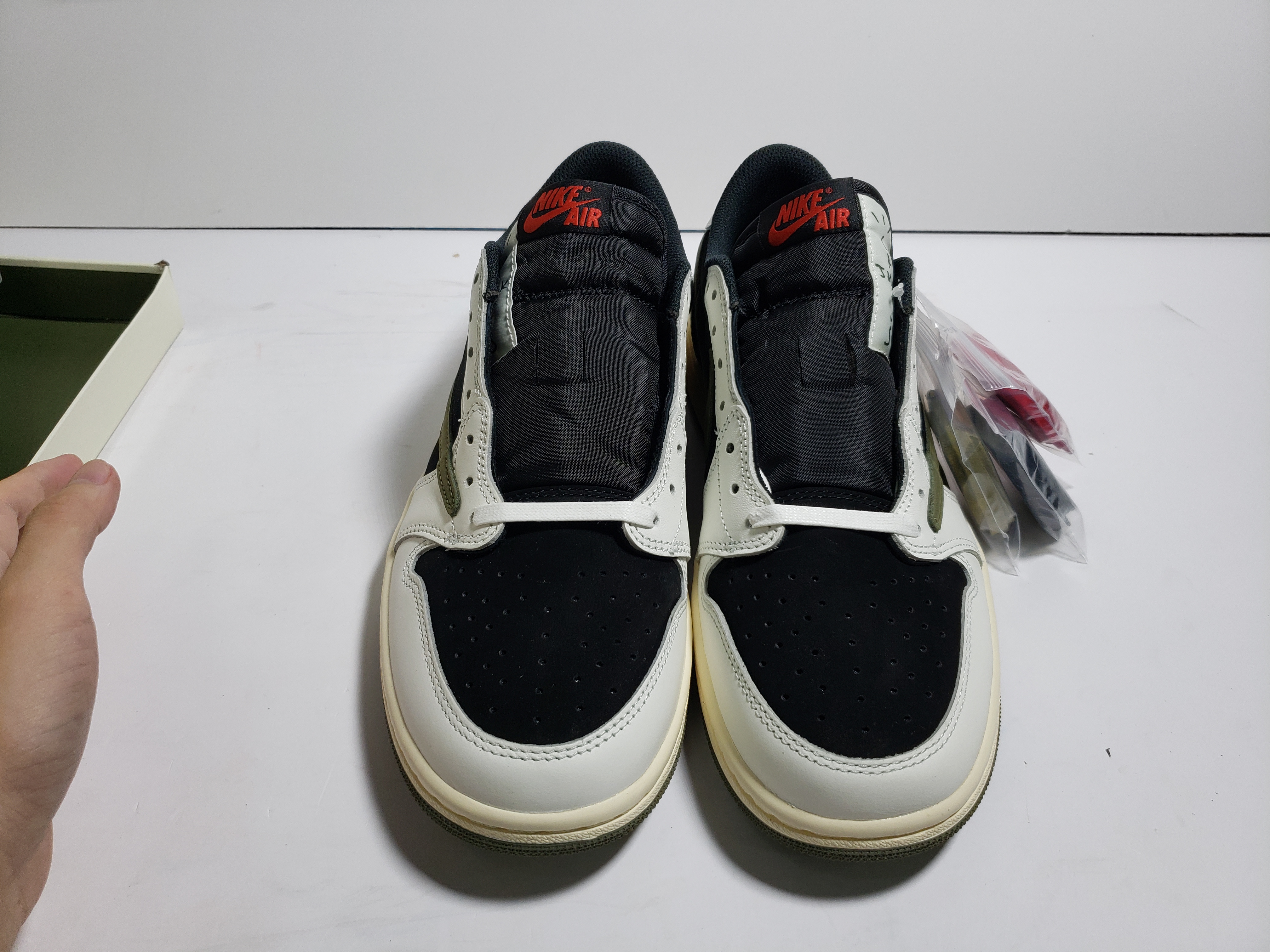 PKGoden Jordan 1 Retro Low OG SP Travis Scott women's Olive,DZ4137-106