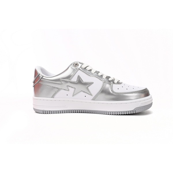 Special Sale A Bathing Ape Bape Sta Low Silver,1H73 191 921