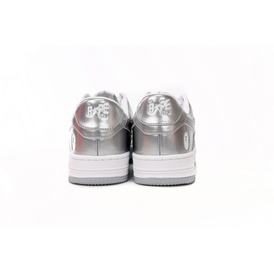 Special Sale A Bathing Ape Bape Sta Low Silver,1H73 191 921