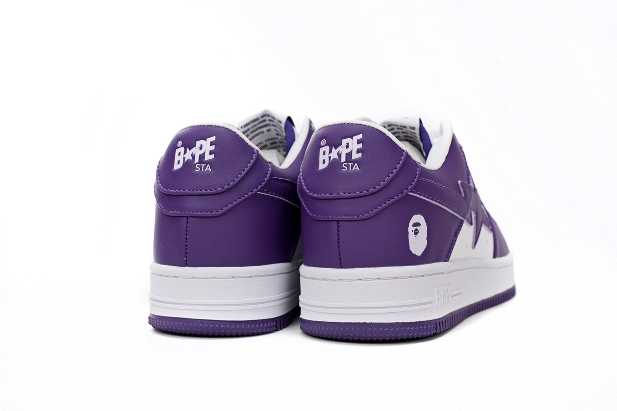 Special Sale A Bathing Ape Bape Sta Low White Purple,1170 0191 007