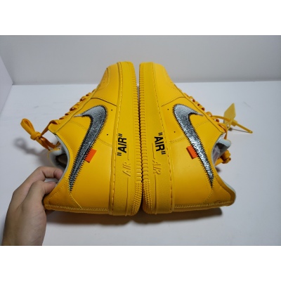 PKGoden Air Force 1 Low OFF-WHITE University Gold Metallic Silver