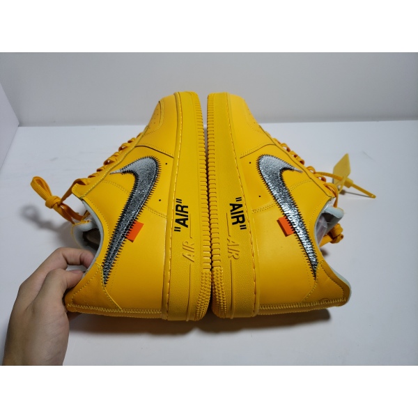 PKGoden Air Force 1 Low OFF-WHITE University Gold Metallic Silver
