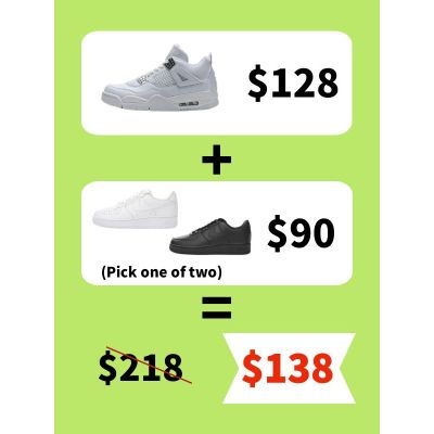 Buy ONE PK Jordan 4 Get One Free Air Force 1
