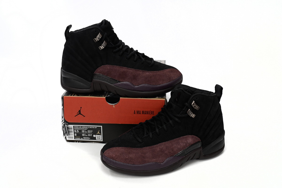 PKGoden Jordan 12 Retro Black Wine Red A Ma Maniére,DV6989-001