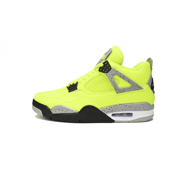 PKGoden Jordan 4 Retro Plush Fluorescent Yellow Tagz,DV6773-700