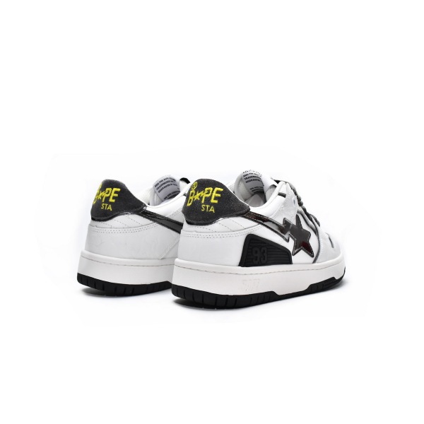 PKGoden A Bathing Ape Bape SK8 Sta White Silver