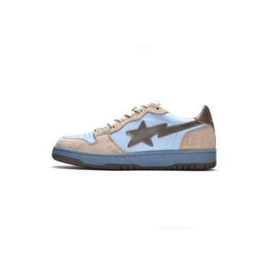 PKGoden A Bathing Ape Bape Sk8 Sta Low Light Blue，1G70-109-0013