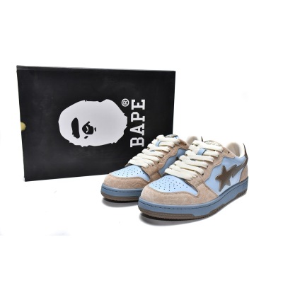 PKGoden A Bathing Ape Bape Sk8 Sta Low Light Blue，1G70-109-0013