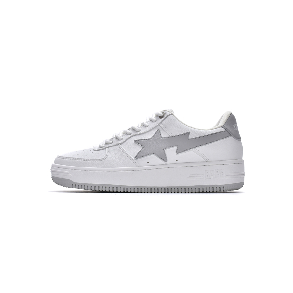 PKGoden A Bathing Ape Bape Sk8 Sta Low White Grey,1G70-109-0002