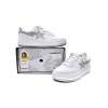 PKGoden A Bathing Ape Bape Sk8 Sta Low White Grey,1G70-109-0002