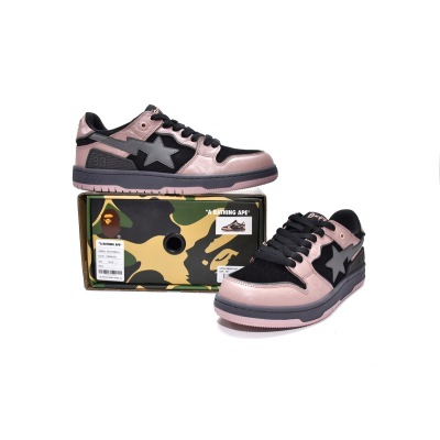 PKGoden A Bathing Ape Bape Sk8 Sta Low Black Pink,1G70-109-0011