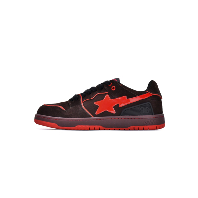 PKGoden A Bathing Ape Bape Sk8 Sta Low Brown Red,1G70-109-0014