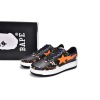 PKGoden A Bathing Ape Bape Sta Low Splash Black Orange,1G70-109-0006