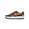 PKGoden A Bathing Ape Bape Sta Low Splash Black Orange,1G70-109-0006