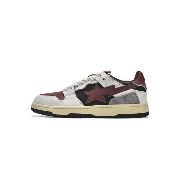 PKGoden A Bathing Ape Bape Sta Low Red Grey,1I20-291-020