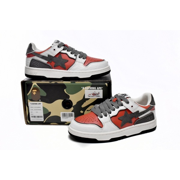 PKGoden A Bathing Ape Bape Sta Low white red 1G70-109-0020